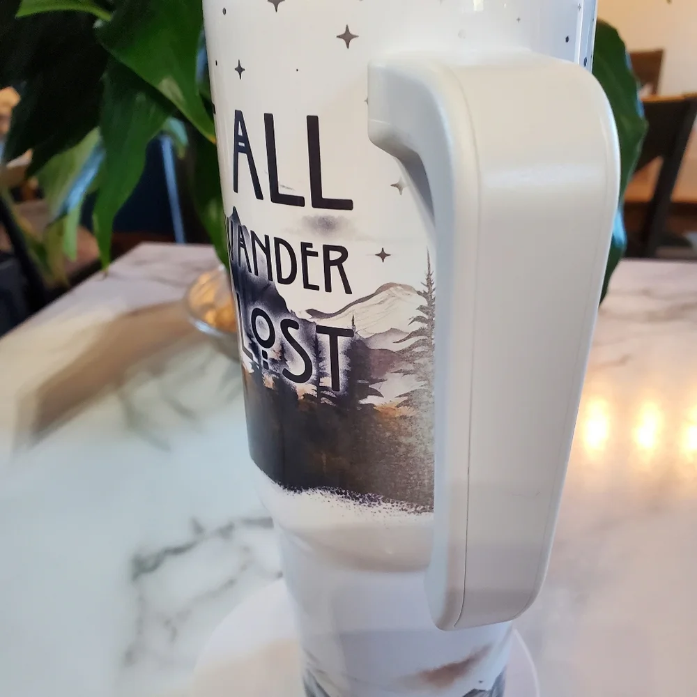 Not All Who Wander Are Lost 40oz Traveler Tumbler 💜sale